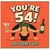 54th Birthday Card, You're 54 Bottoms Up Funny Birthday Card
