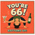 66th Birthday Card, Funny Yoga Wine Bottoms Up Card