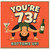 73rd Birthday Card, Funny Yoga Wine and Cocktail Card, You're 73 Bottoms Up