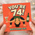 74th Birthday Card, Funny Yoga Wine Card for Her