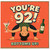 92nd Birthday Card, Funny Yoga Wine Card