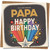 Very Special Papa Happy Birthday Card - Rainbow Star Design - 145mm x 145mm Square - Dad/Papa Birthday Greeting Card, Includes Kraft Envelope