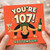 107th Birthday Card, Funny Yoga Bottoms Up Card