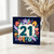 21st Birthday Card, Floral Number 21 Card