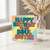 Soul Sister Birthday Card - Happy Birthday to My Soul Sister, Retro Peace Sign, Colourful Stripes, Cute Card for or Best Friend