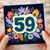 59th Birthday Card, Colourful Floral Number 59 Card