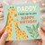 Cute Giraffes Daddy Birthday Card from Child - I Look Up To You - Happy Birthday Card for Dad/Father