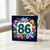 86th Birthday Card, Colourful Floral Number 86 Card