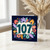 107th Birthday Card, Floral Number 107 Celebration Card