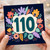 110th Birthday Card, Floral Milestone Birthday Card