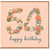 24th Birthday Card, Floral Happy Birthday Card