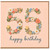 35th Birthday Card, Floral Number 50 Happy Birthday Card