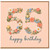 65th Birthday Card, Floral Happy Birthday Card