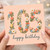 105th Birthday Card, Floral Happy Birthday Card