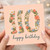 110th Birthday Card, Floral Happy Birthday Card
