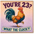 23rd Birthday Card, Funny Rooster Pun Card, What The Cluck Birthday Card