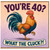 40th Birthday Card, You're 40? What The Cluck?! Rooster Card