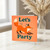Let's Party Fox Birthday Card - Cute Animal Party Design, Fun Celebration Card for Him Her Kids, Blank Inside with Envelope