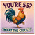 55th Birthday Card, Funny Rooster Pun Card, What The Cluck?!