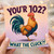 102nd Birthday Card, Funny Rooster Joke Card, What The Cluck Birthday Card