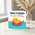Take It Cheesy Birthday Card - Funny Pun Cheese Character on Pool Float - Humorous Greeting for Friends, Family, Him or Her