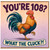 108th Birthday Card, Funny Rooster Pun Card, What the Cluck Humorous Birthday Card