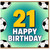 21st Birthday Card, Football Soccer Happy Birthday Card
