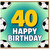 40th Birthday Card, Football Theme Happy Birthday Card