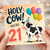 21st Birthday Card, Holy Cow You're 21 Funny Cow Birthday Card