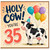 35th Birthday Card, Holy Cow You're 35 Funny Cow Balloon Card