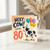 80th Birthday Card, Holy Cow You're 80 Funny Cow Balloons Card