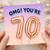 70th Birthday Card, OMG You're 70 Funny Celebration Card