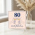 80th Birthday Card, 80 and Fabulous Champagne Toast Design