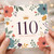 110th Birthday Card, Floral Crown 'And Fabulous!' Card