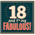 18th Birthday Card, 18 and F*ing Fabulous Retro Style Birthday Card