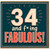 34th Birthday Card, 34 and Fabulous Funny Birthday Card