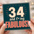 34th Birthday Card, 34 and Fabulous Funny Birthday Card