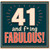 41st Birthday Card, 41 and F*ing Fabulous Retro Birthday Card