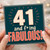 41st Birthday Card, 41 and F*ing Fabulous Retro Birthday Card