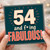 54th Birthday Card, 54 and Fabulous Card