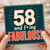 58th Birthday Card, 58 and F*ing Fabulous Retro Style Birthday Card