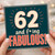 62nd Birthday Card, Funny Fabulous Retro Style