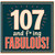 107th Birthday Card, Funny Fabulous Birthday Card