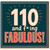 110th Birthday Card, Funny Fabulous Birthday Card