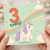 3rd Birthday Card, Cute Unicorn Rainbow Today