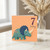 7th Birthday Card, Cute Triceratops Dinosaur Card