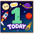 1st Birthday Card, Space Themed Today Yay Card