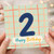 2nd Birthday Card, Happy Birthday Age 2 Card