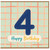4th Birthday Card, Happy Birthday Card for Age 4