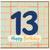 13th Birthday Card, Happy Birthday Age 13 Card